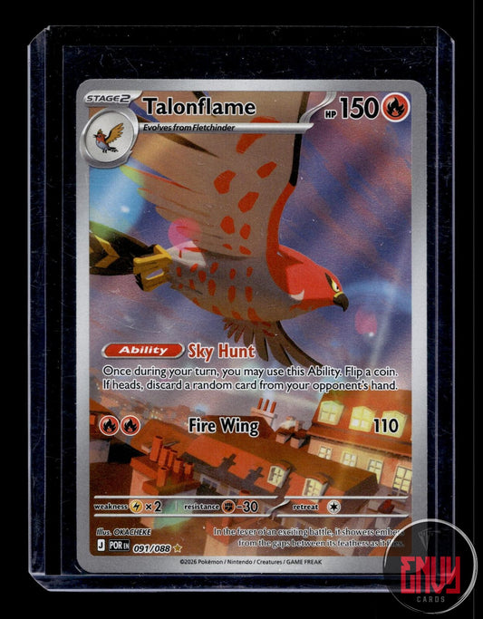 Talonflame Near Mint 091/088 Illustration Rare Perfect Order Pokemon