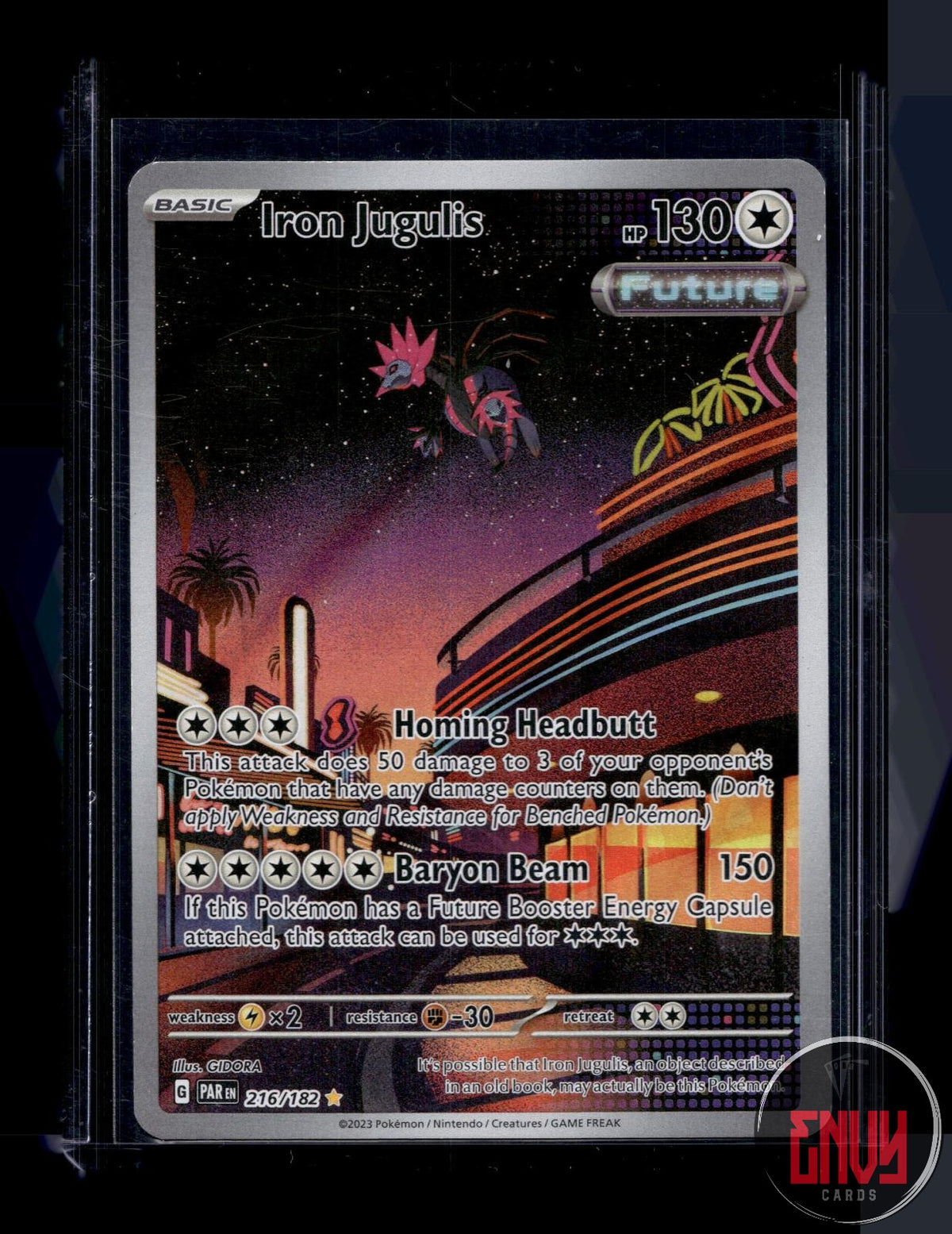 Iron Jugulis NM 216/182 IR Paradox Rift Pokemon Holo