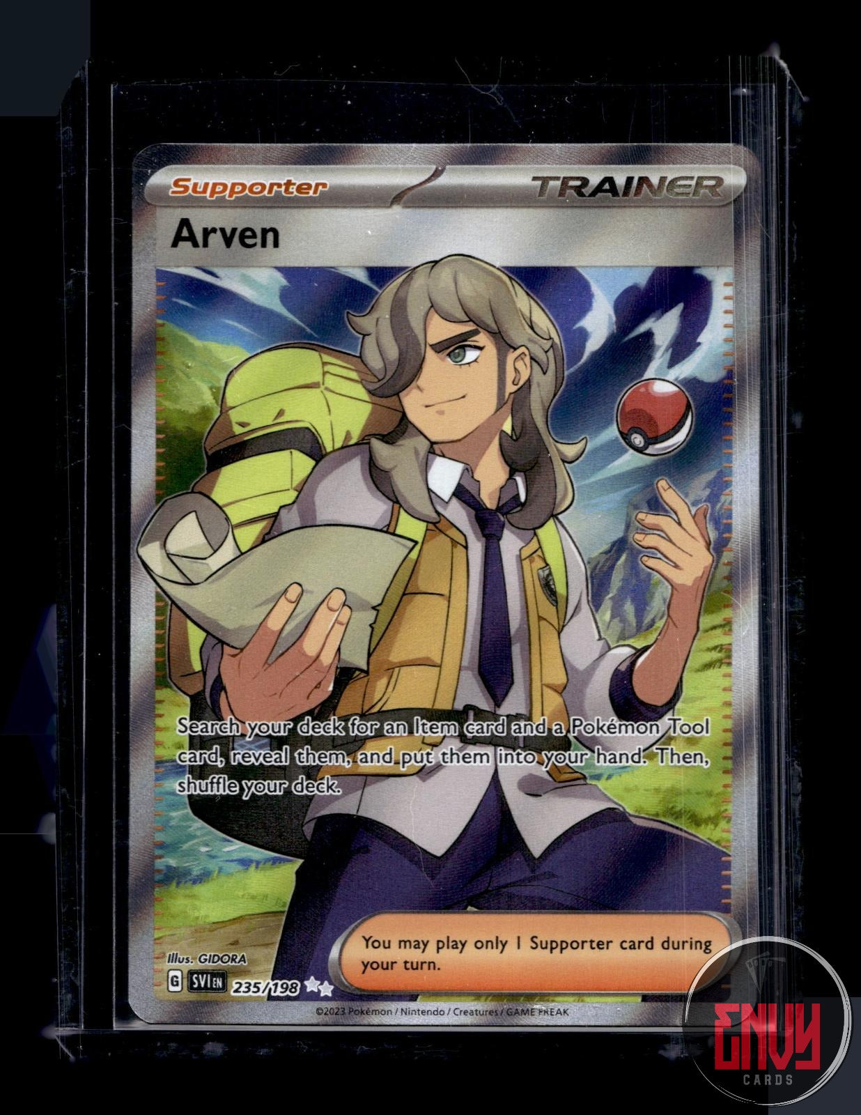 Arven Near Mint 235/198 Ultra Rare Scarlet & Violet Pokemon Holo