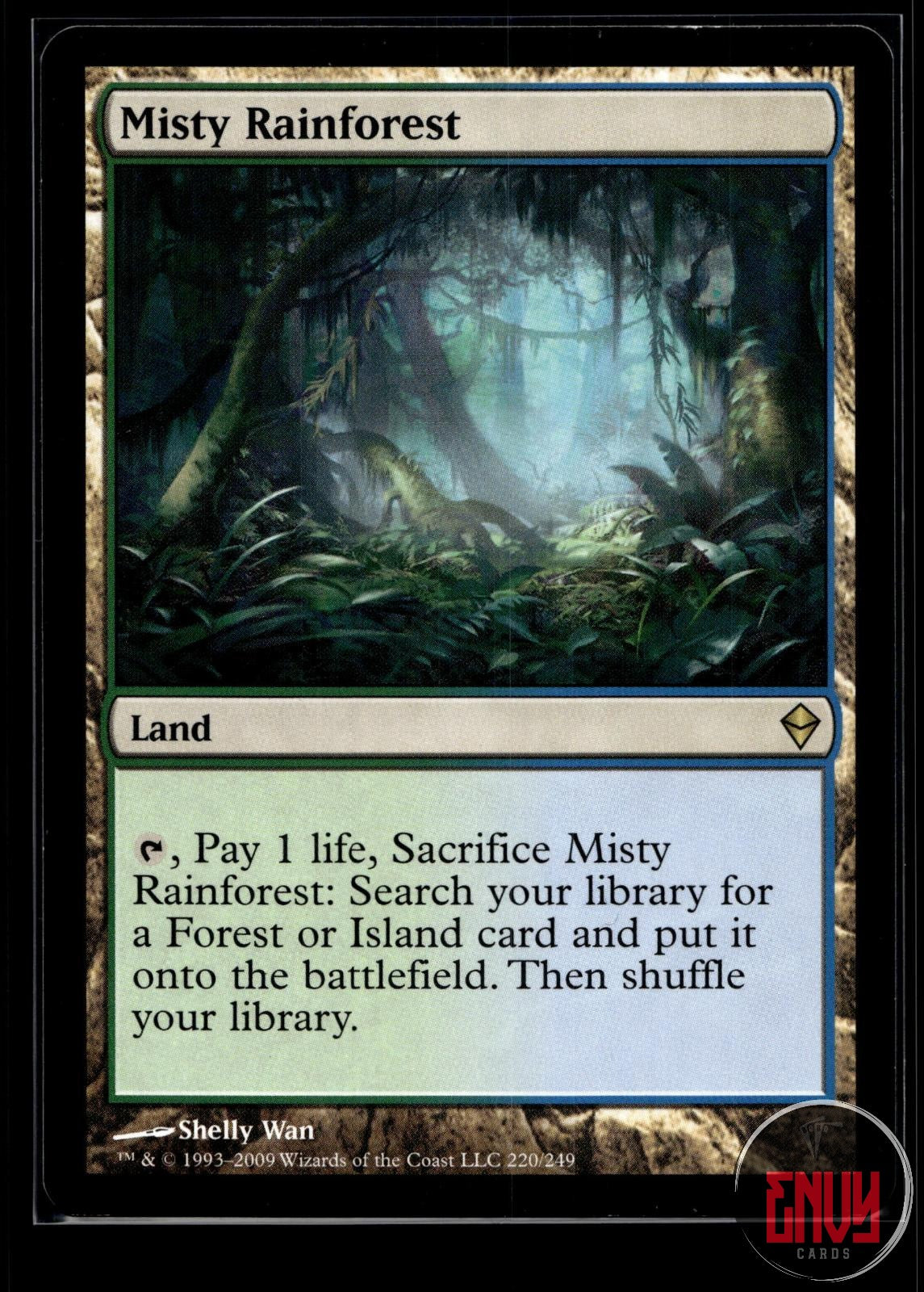 Misty Rainforest Near Mint 220 Rare Zendikar
