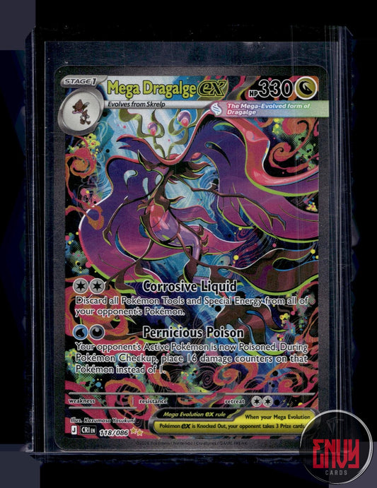 Mega Dragalge ex NM 118/086 Special Illustration Rare Chaos Rising Pokemon Holo