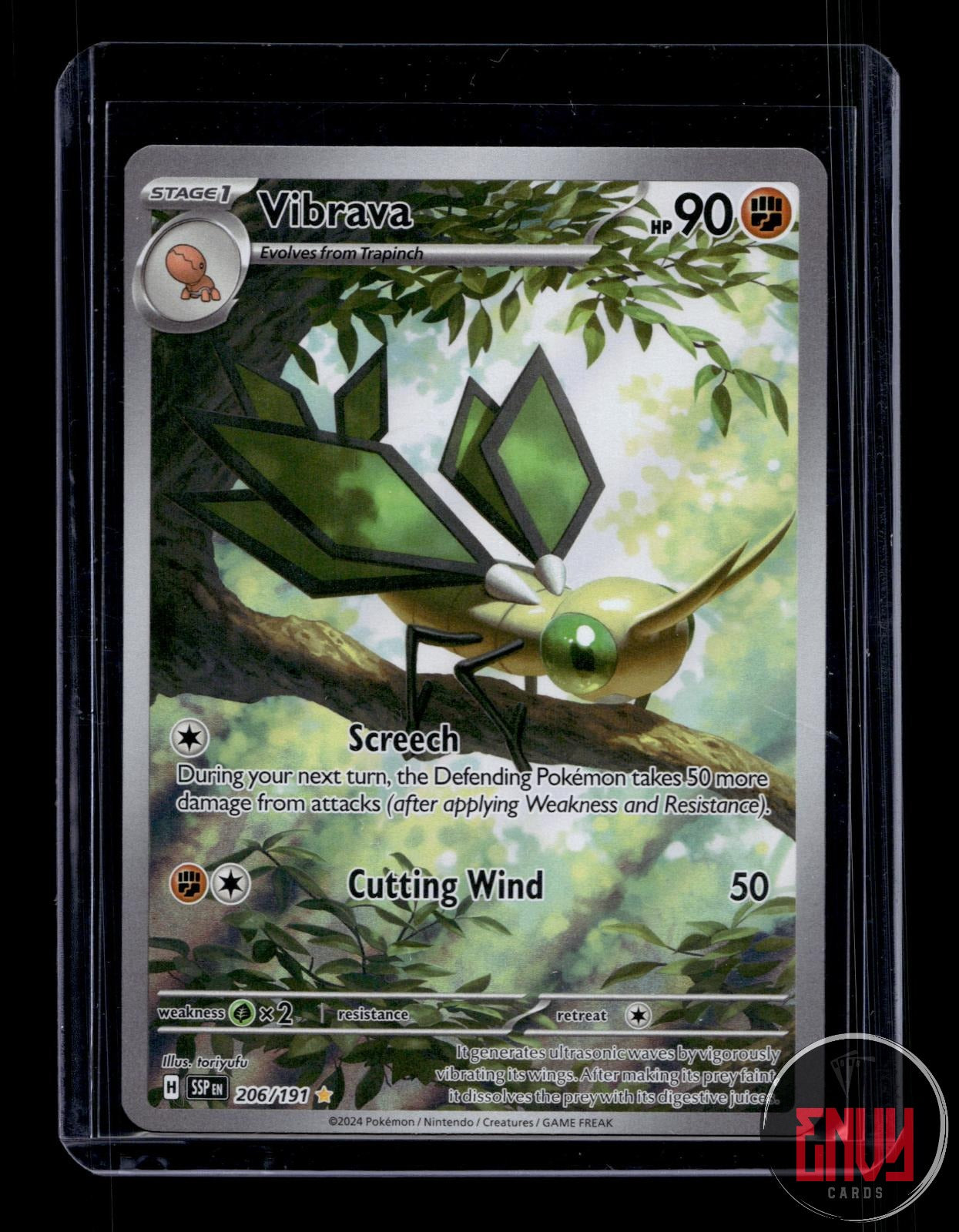 Vibrava Near Mint 206/191 Illustration Rare Surging Sparks Pokemon
