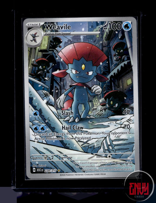 Weavile Near Mint 228/217 Illustration Rare Ascended Heroes Pokemon