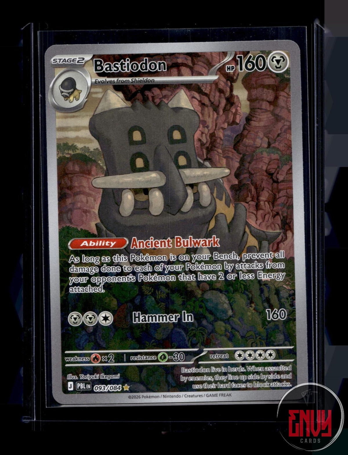 Bastiodon NM 093/084 IR Pitch Black Pokemon Holo