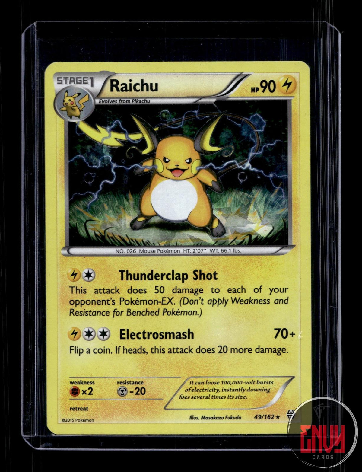 Raichu (XY BREAKthrough) (Cracked Ice Holo) MP 49/162 Deck Exclusives Pokemon