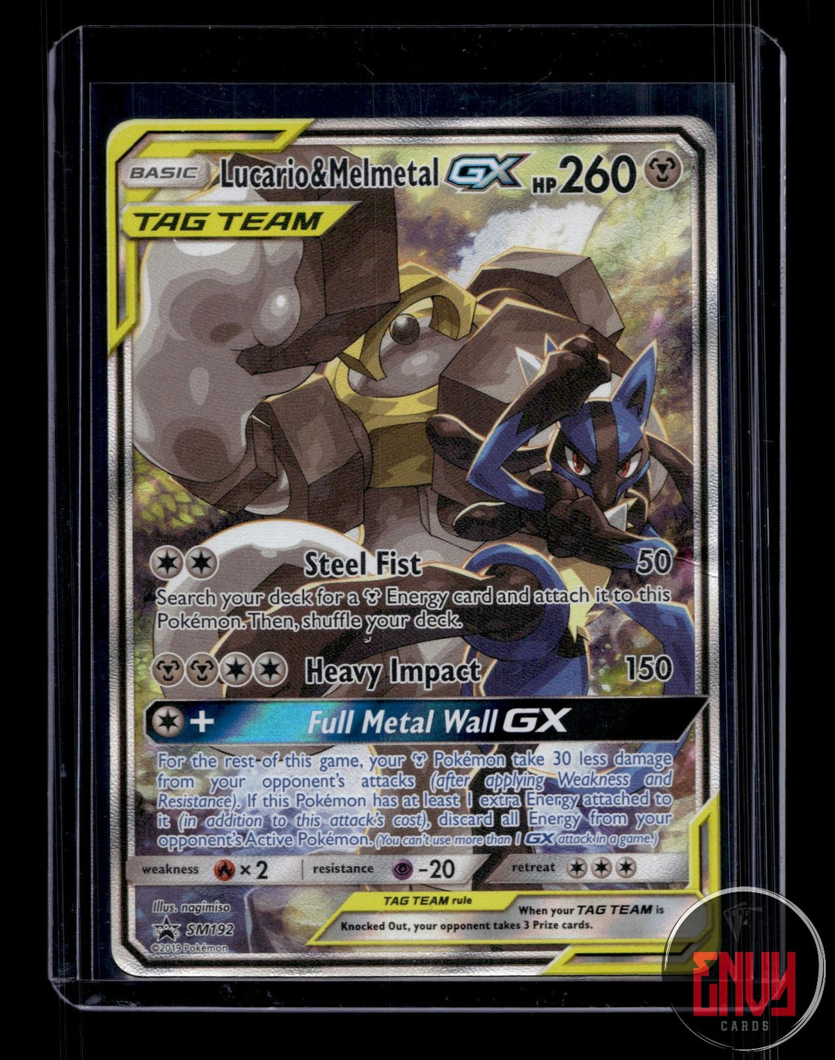 Lucario & Melmetal GX - LP SM192 P Sun & Moon Promo Pokemon Holo