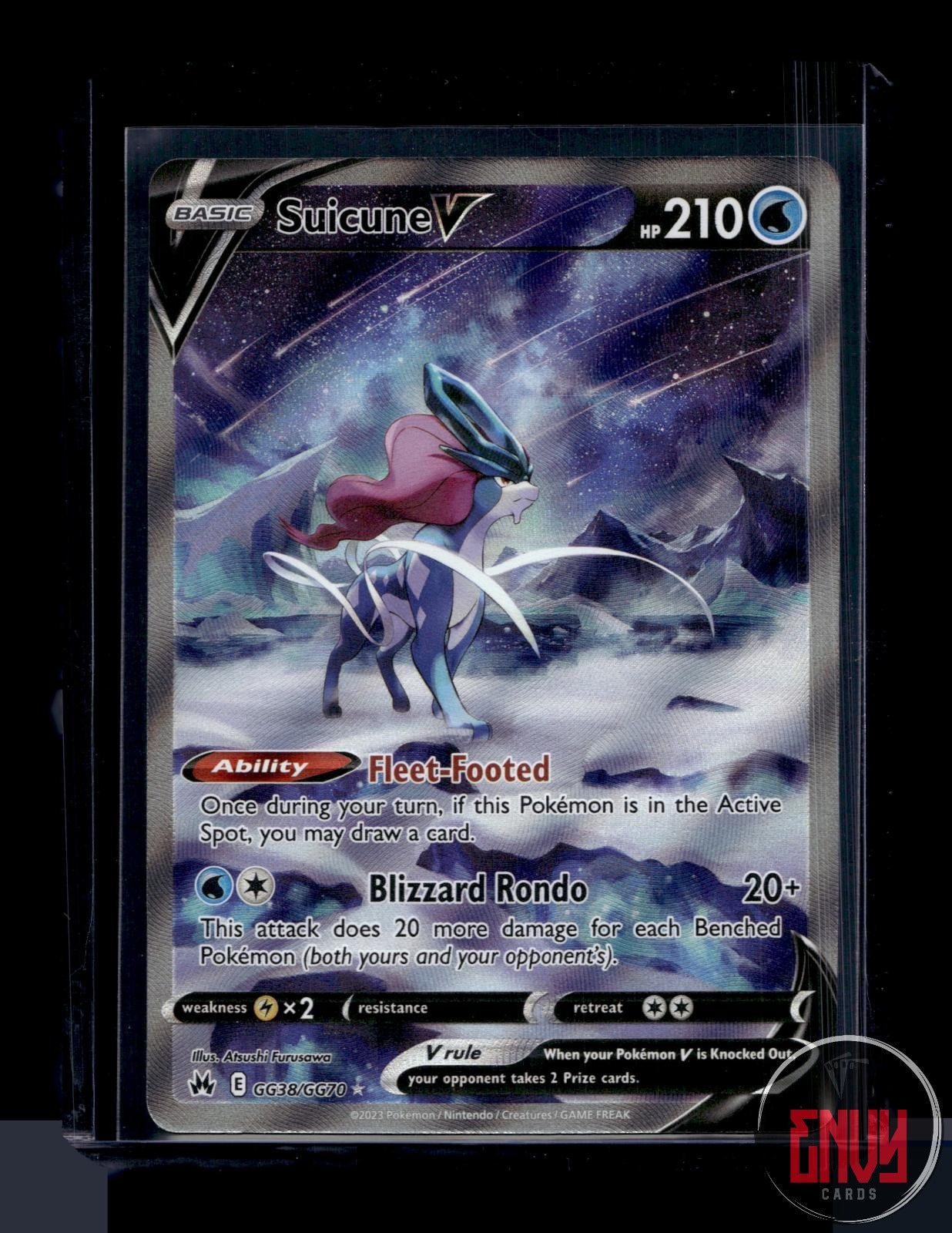 Suicune V Near Mint GG38/GG70 V Rare Crown Zenith Galarian Gallery Pokemon