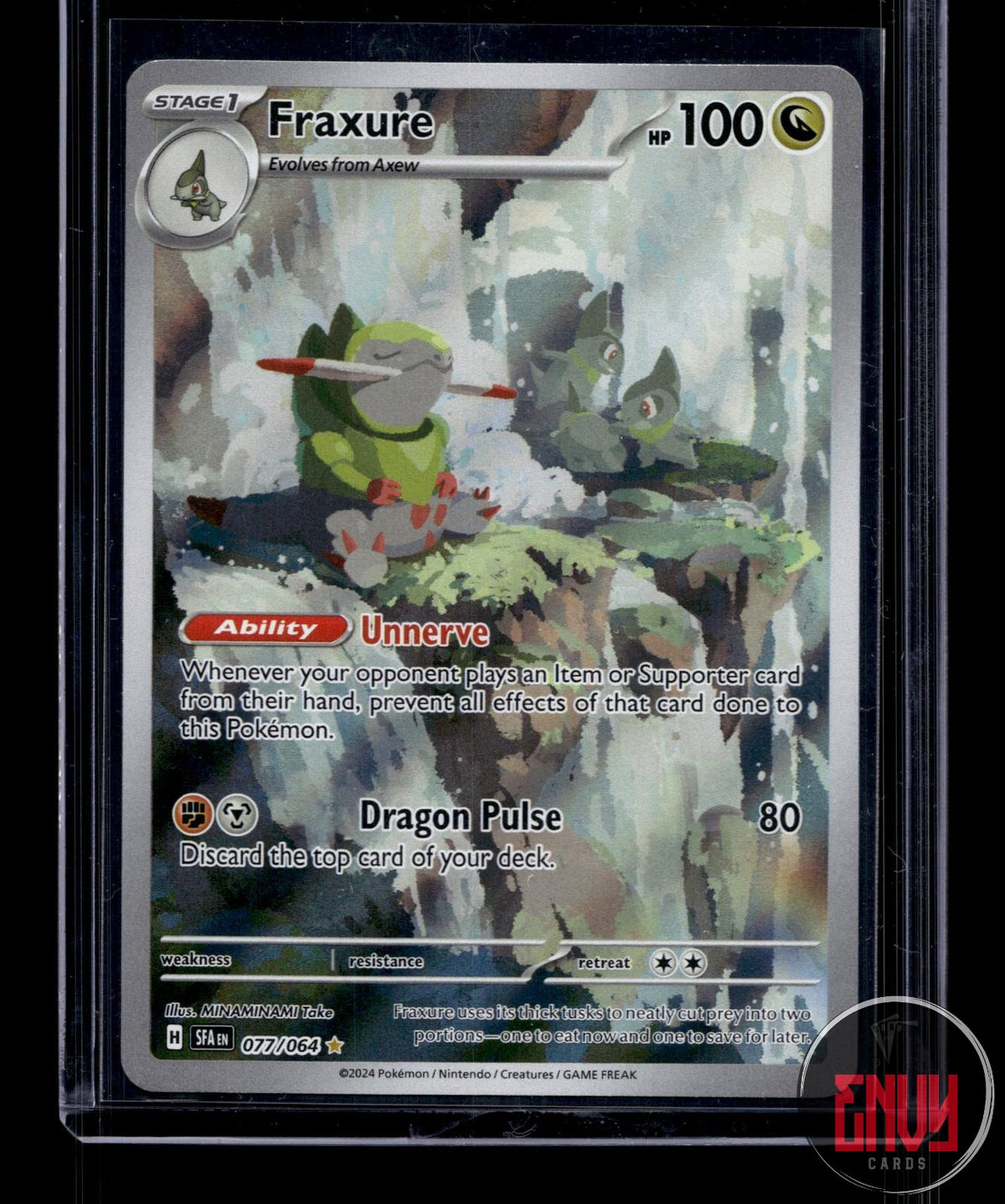 Fraxure NM 077/064 IR Shrouded Fable Pokemon Holo