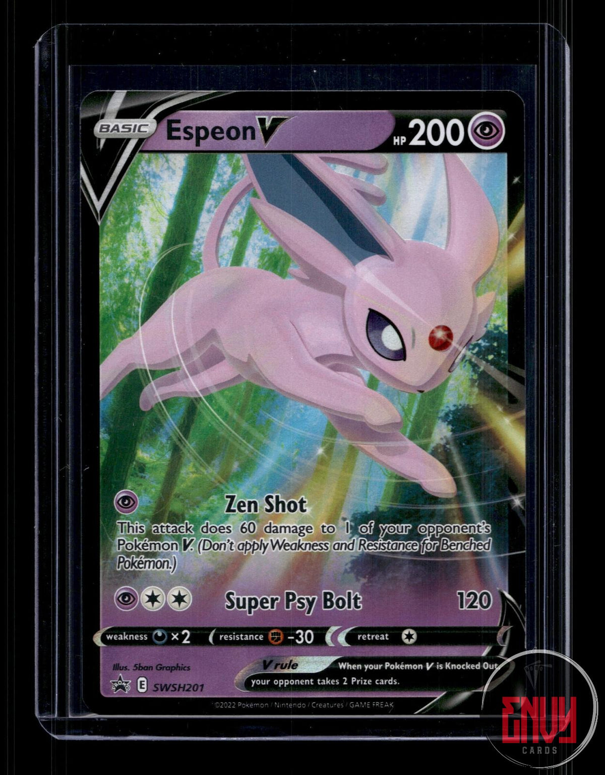 Espeon V Near Mint SWSH201 Promo Sword & Shield Promo Pokemon Holo