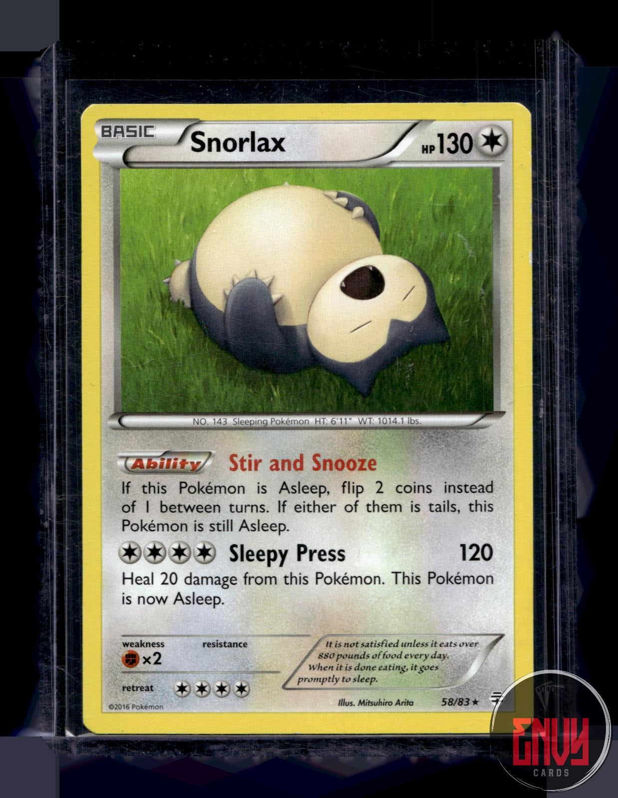 Snorlax Lightly Played 58/83 Rare Generations Pokemon