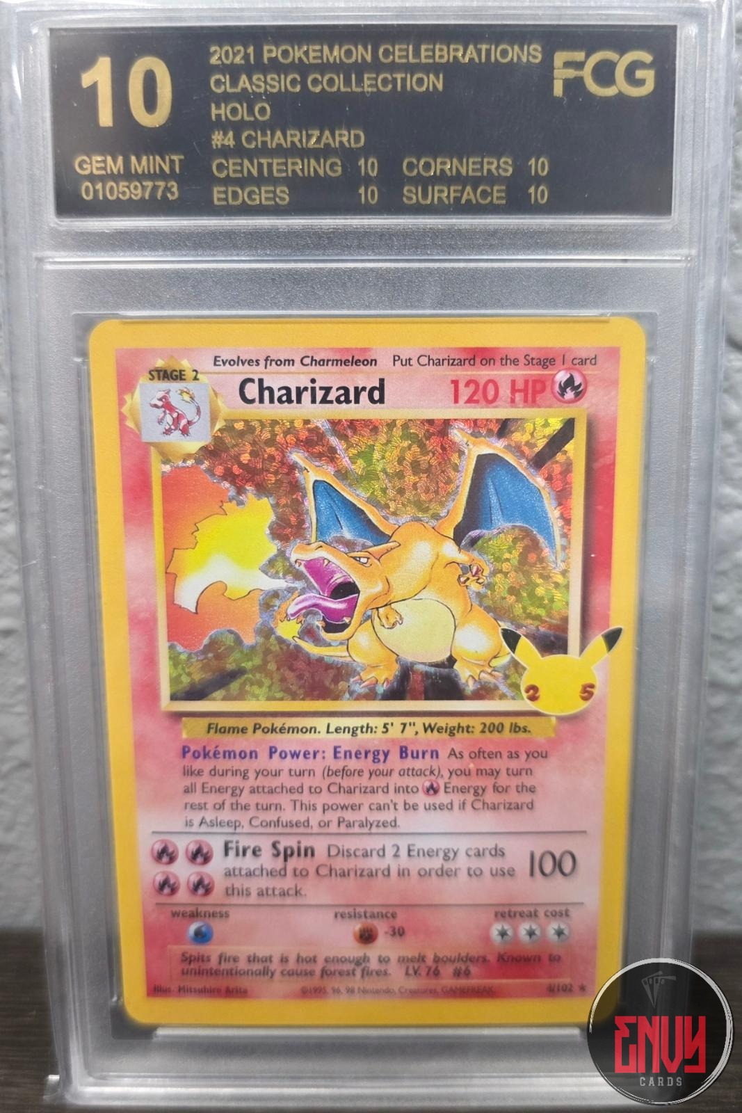 Charizard NM 4/102 Celebrations: Classic Collection Pokemon  FCG 10