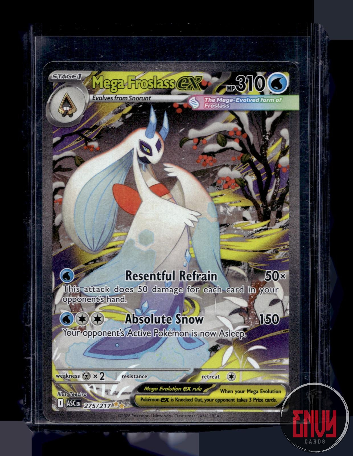 Mega Froslass ex NM 275/217 Ascended Heroes Pokemon Holo