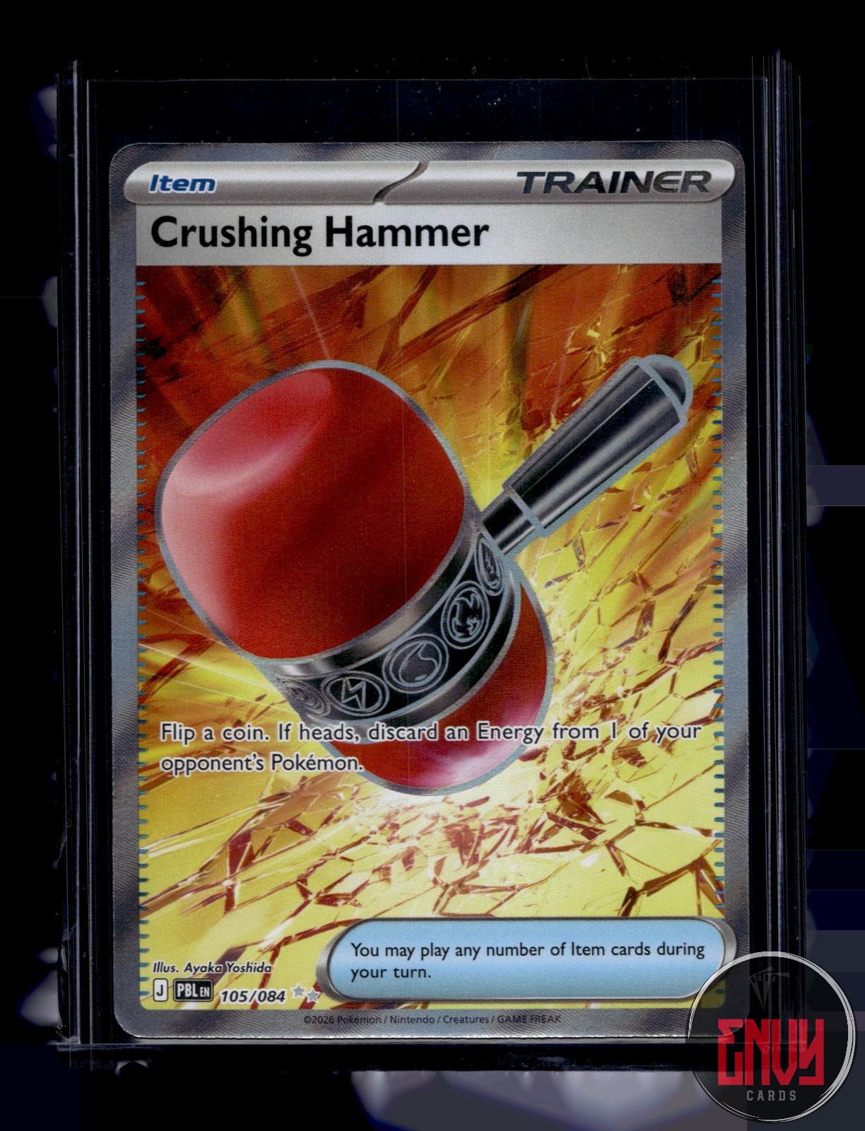 Crushing Hammer Near Mint 105/084 Ultra Rare Pitch Black Pokemon Holo
