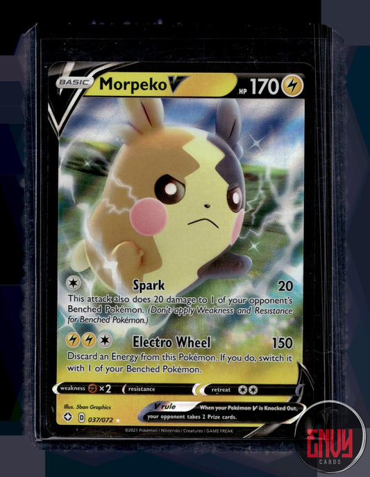 Morpeko V Near Mint 037/072 V Rare Shining Fates Pokemon Holo