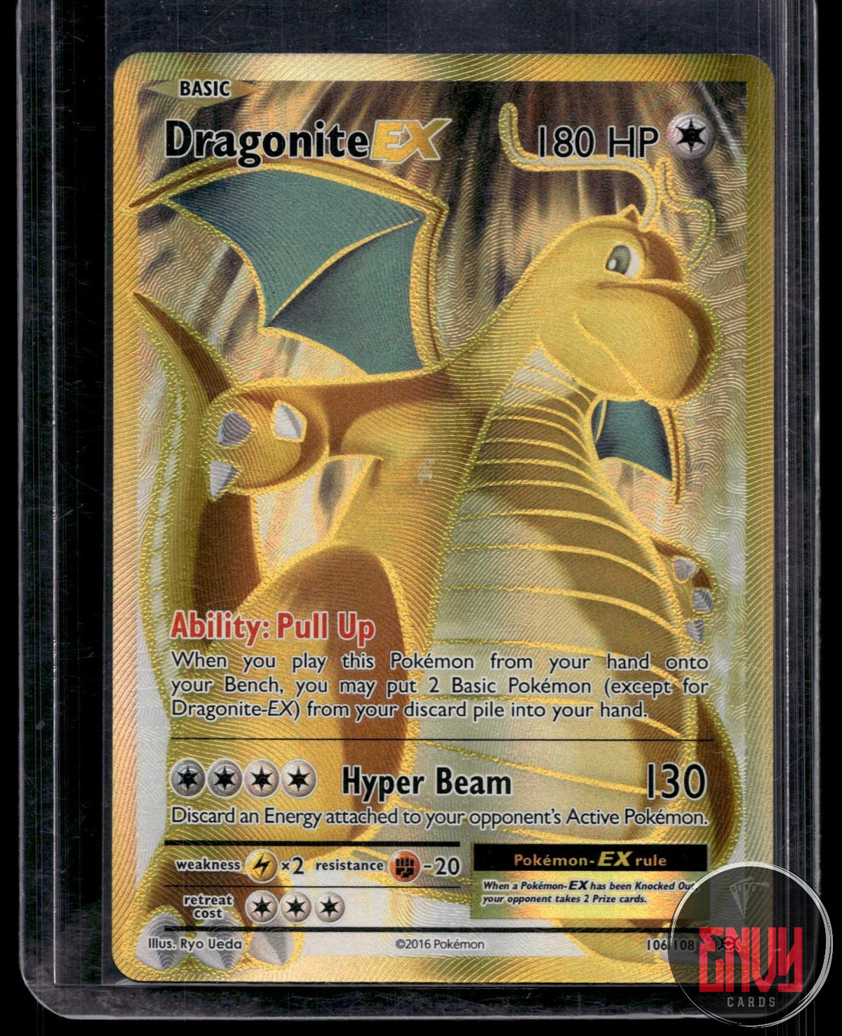 Dragonite EX NM 106/108 UR Evolutions Pokemon Holo
