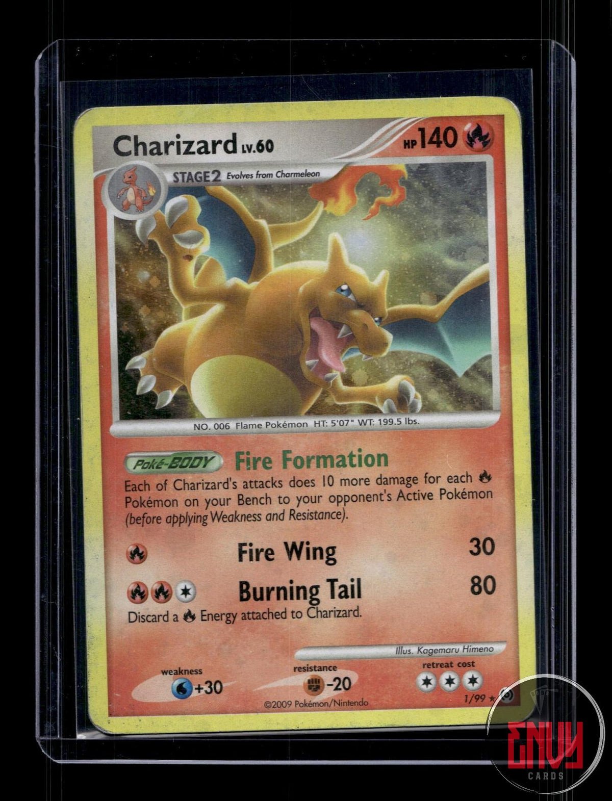 Charizard HP 1/99 Holo Rare Arceus Pokemon