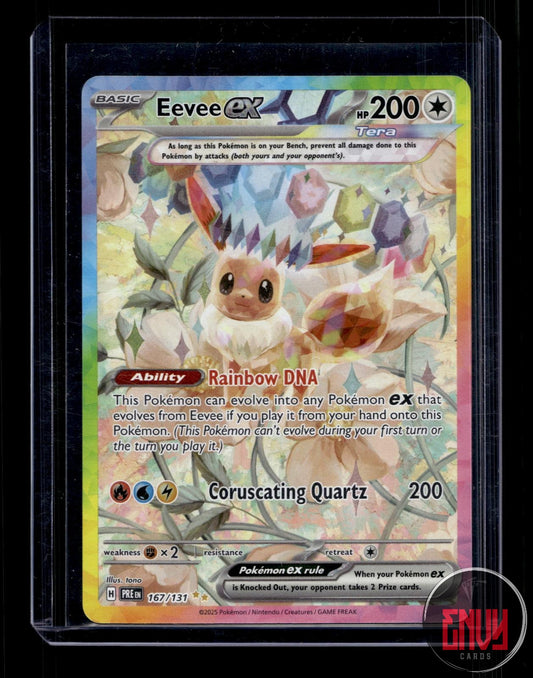 Eevee ex NM 167/131 Special Illustration Rare Prismatic Evolutions Pokemon Holo