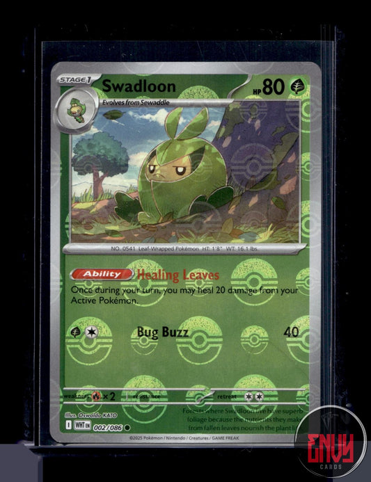 Swadloon (Poke Ball Pattern) Near Mint 002/086 Common White Flare Pokemon