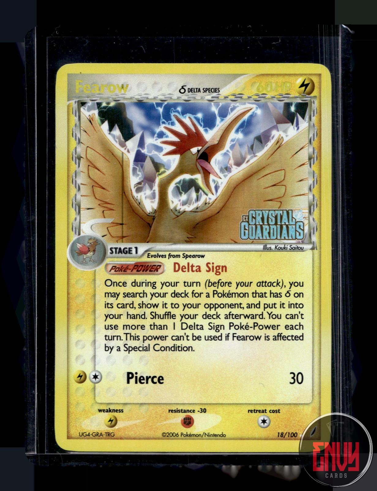 Fearow Moderately Played 18/100 Rare Crystal Guardians Pokemon Reverse Holo