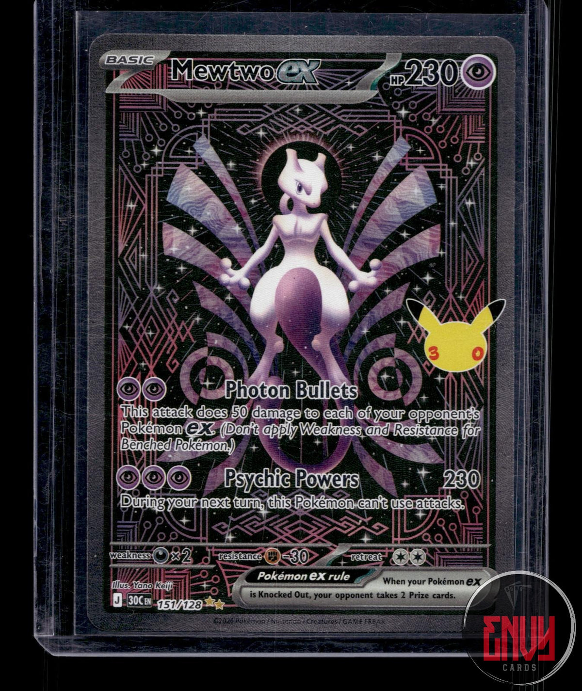 Mewtwo ex NM 151/128 SIR ME: 30th Celebration Pokemon Holo