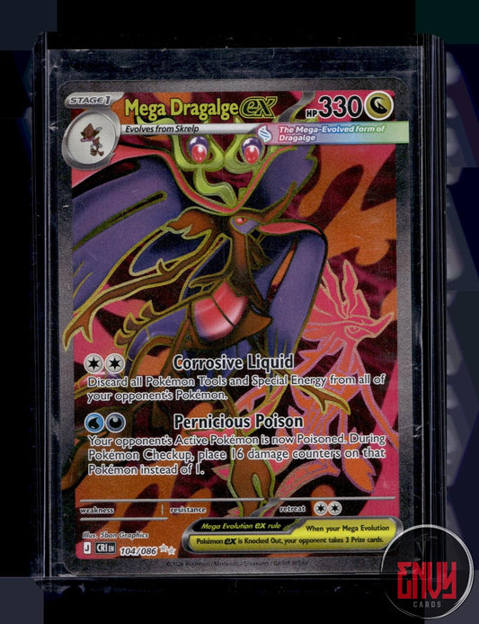 Mega Dragalge ex NM 104/086 UR Chaos Rising Pokemon Holo