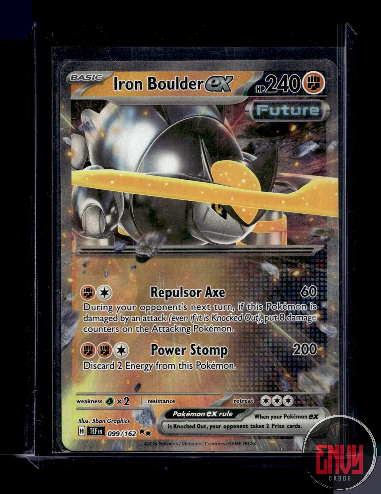 Iron Boulder ex Near Mint 099/162 Double Rare Temporal Forces Pokemon