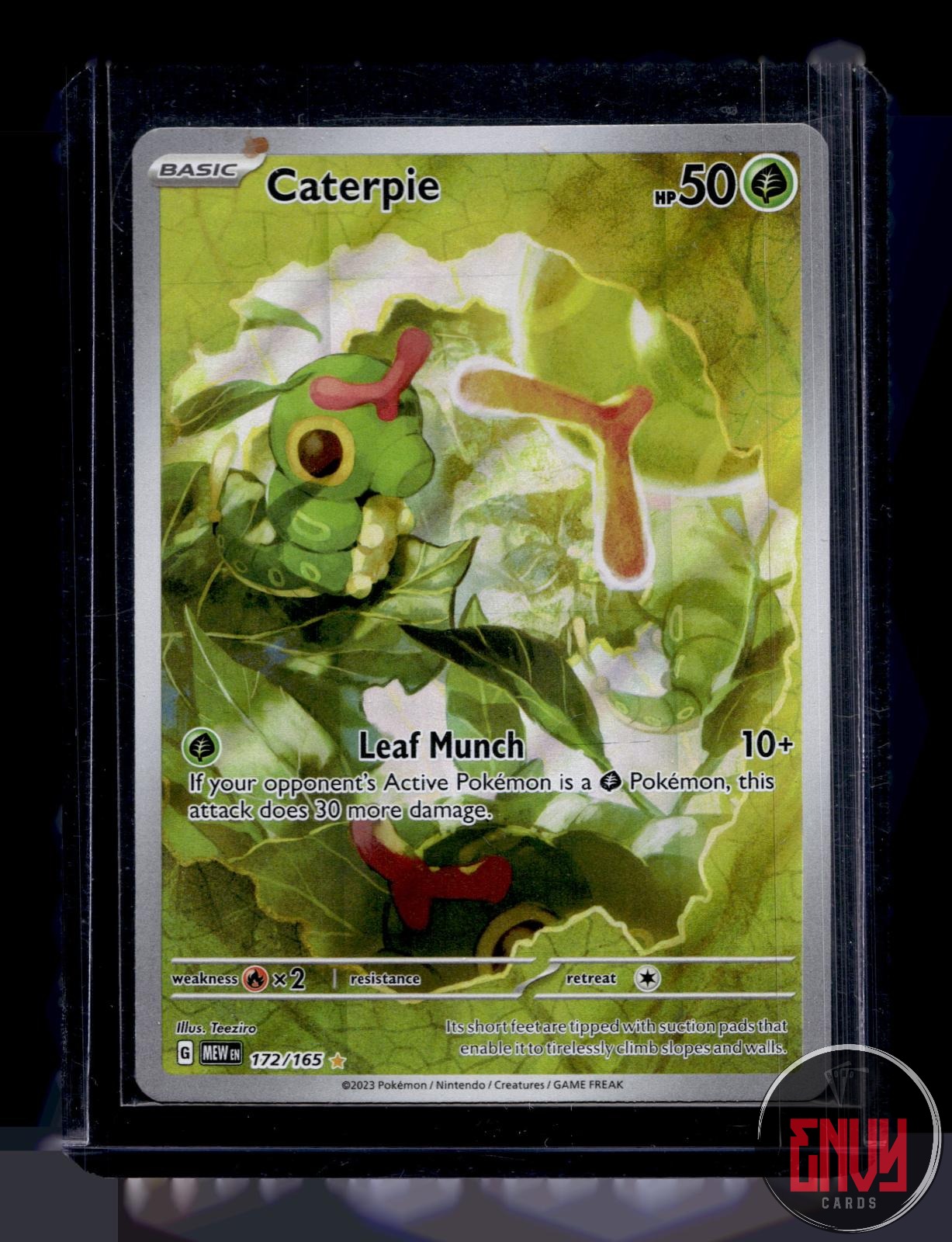 Caterpie Lightly Played 172/165 Illustration Rare 151 Pokemon Holo