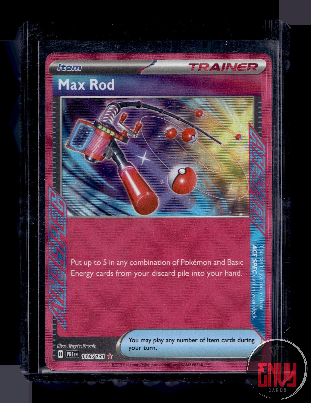 Max Rod Near Mint 116/131 ACE SPEC Rare Prismatic Evolutions Pokemon