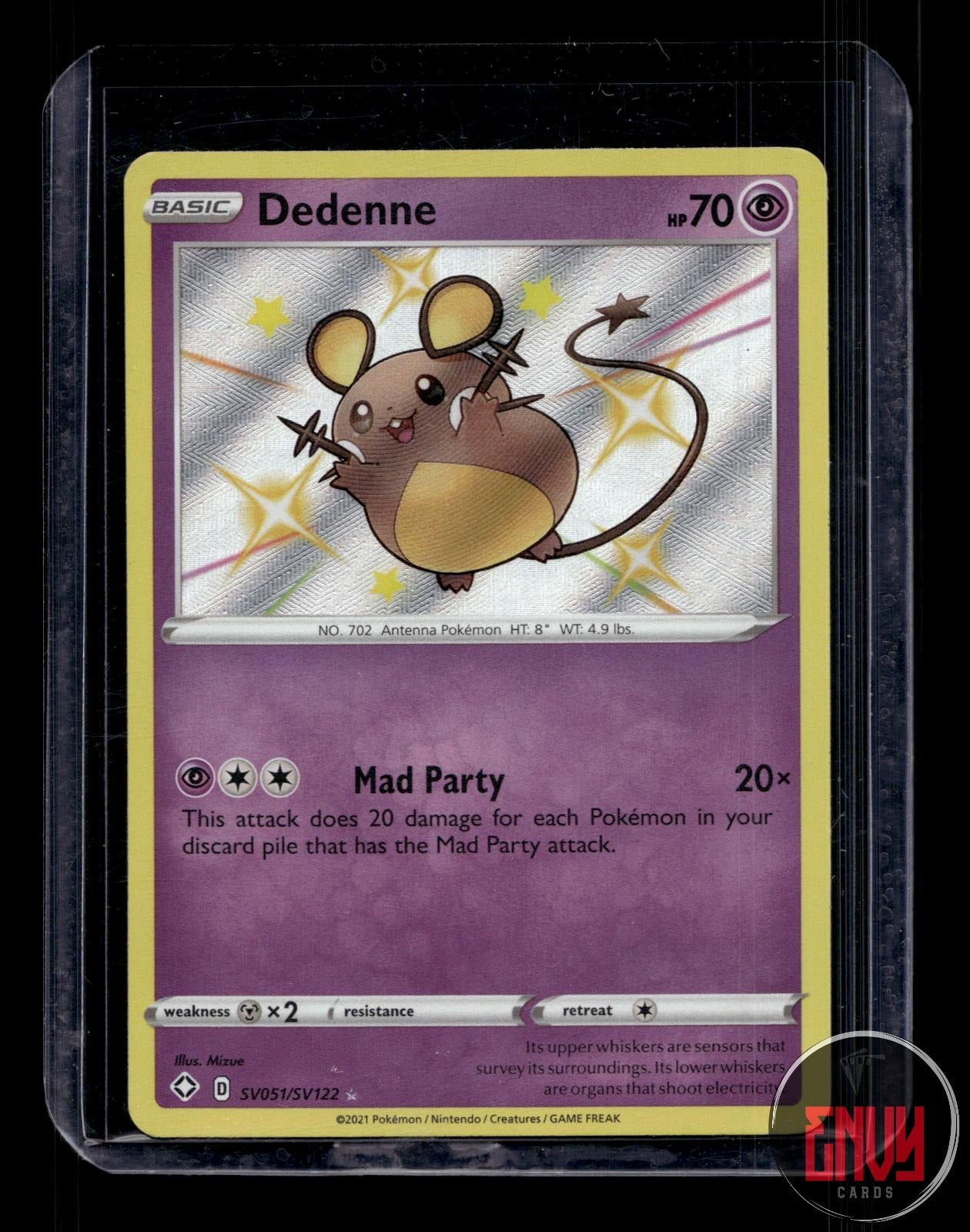 Dedenne Near Mint SV051/SV122 Shiny Rare Shining Fates Shiny Vault Pokemon Holo