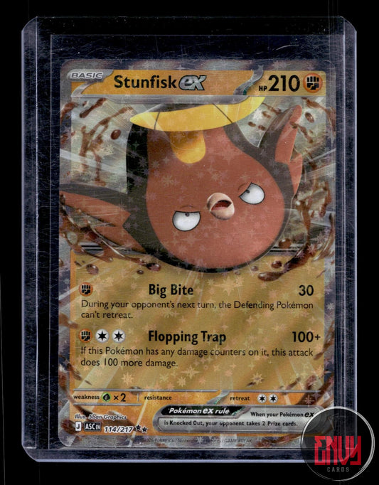 Stunfisk ex Near Mint 114/217 Double Rare Ascended Heroes Pokemon