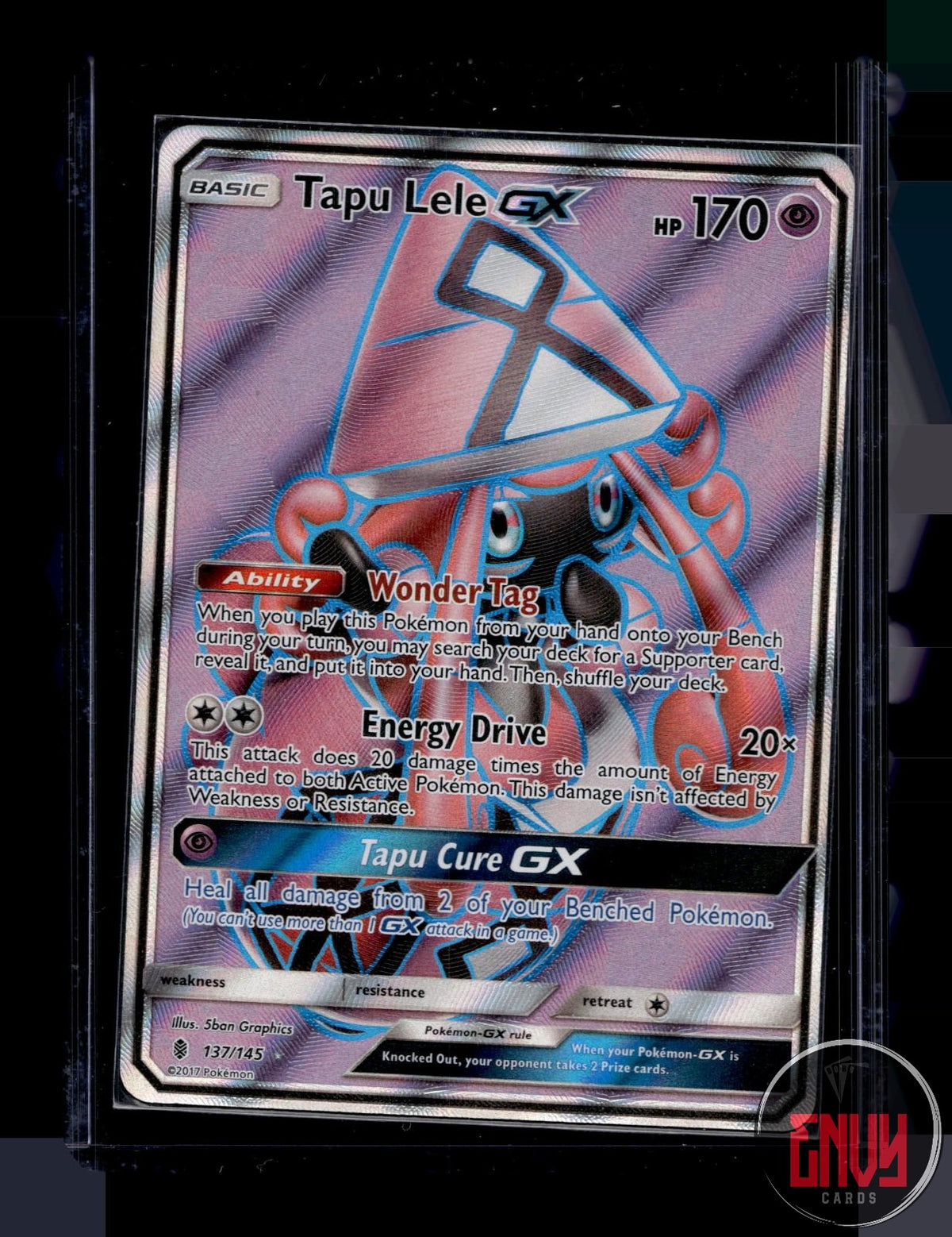 Tapu Lele GX (Full Art) LP 137/145 UR Guardians Rising Pokemon Holo