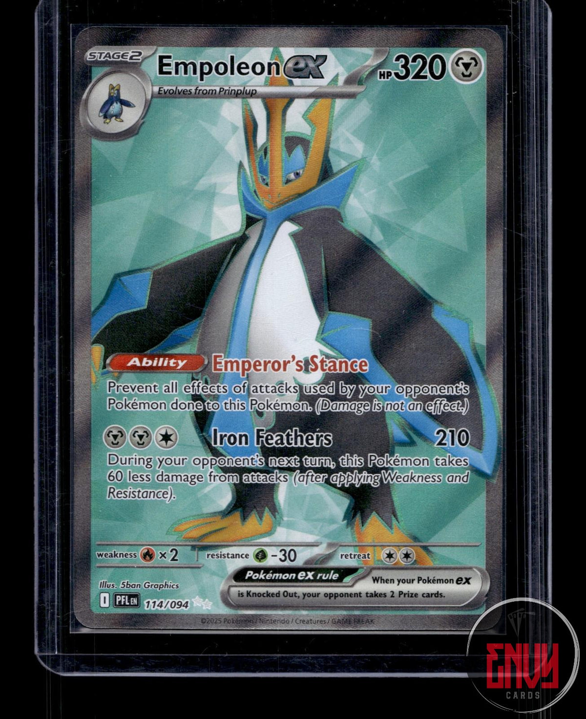 Empoleon ex NM 114/094 UR Phantasmal Flames Pokemon Holo