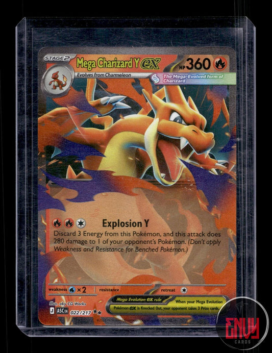 Mega Charizard Y ex Near Mint 022/217 Double Rare Ascended Heroes Pokemon Holo