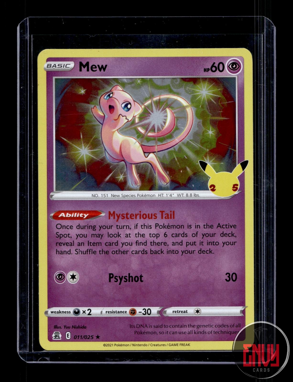 Mew Near Mint 011/025 Rare Celebrations Pokemon Holo