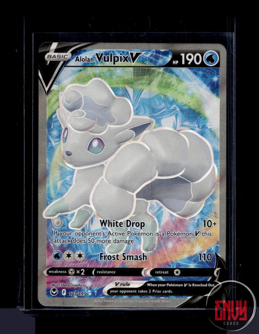 Alolan Vulpix V Lightly Played 173/195 Ultra Rare Silver Tempest Pokemon