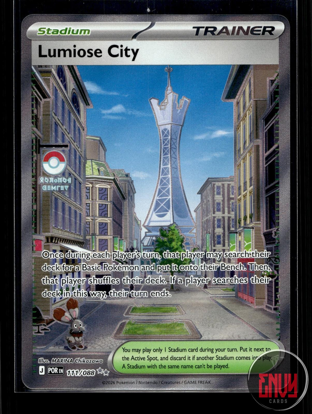 Lumiose City NM 111/088 UR Perfect Order Pokemon Holo