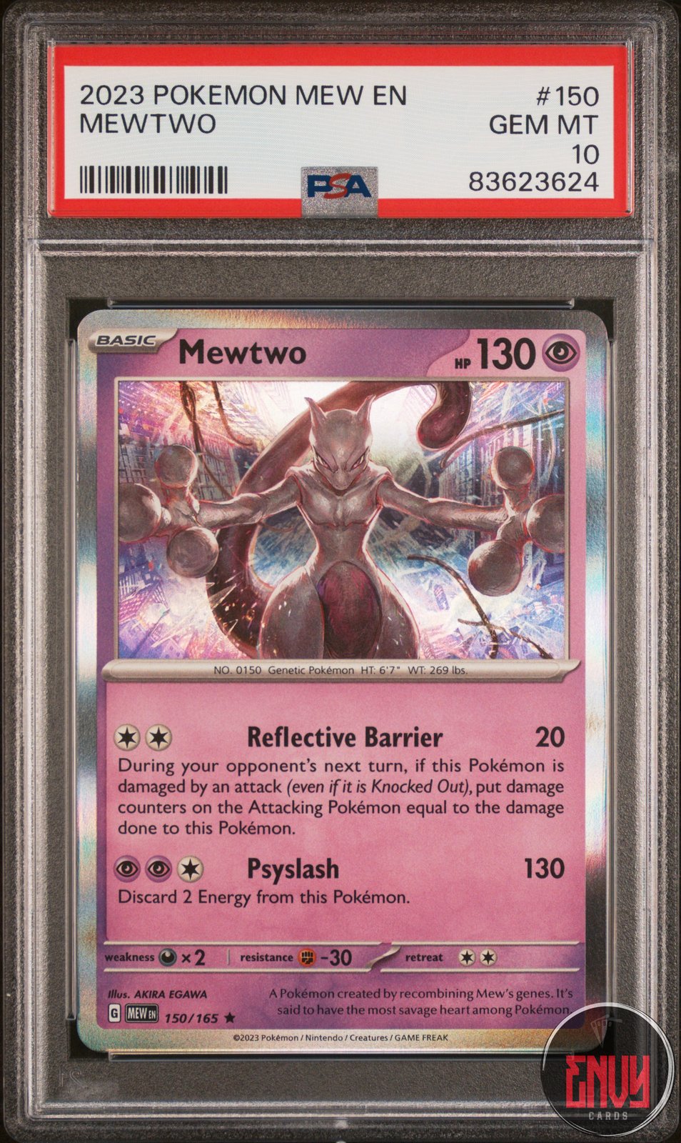 Mewtwo 150/165 151 Pokemon PSA 10