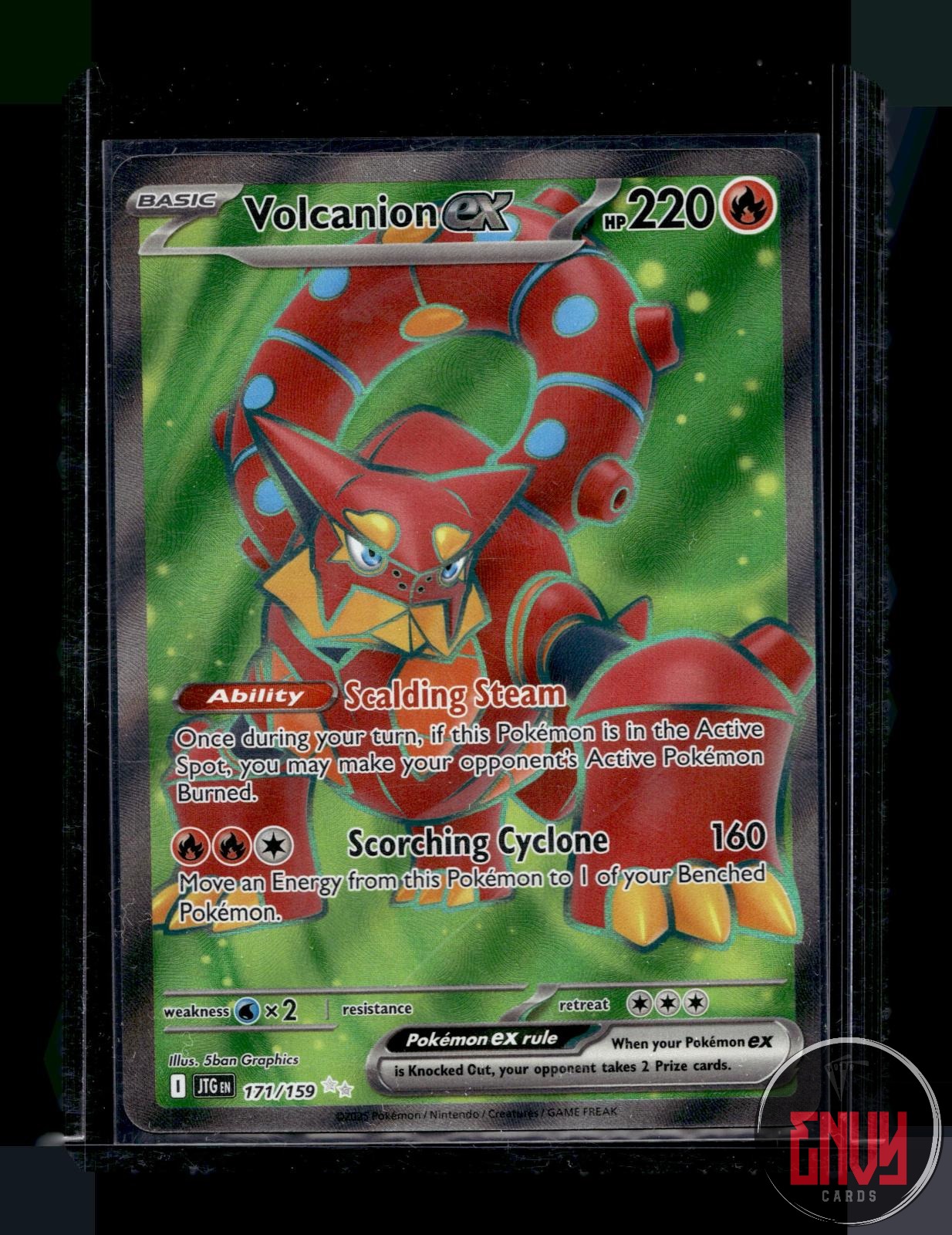 Volcanion ex Near Mint 171/159 Ultra Rare Journey Together Pokemon