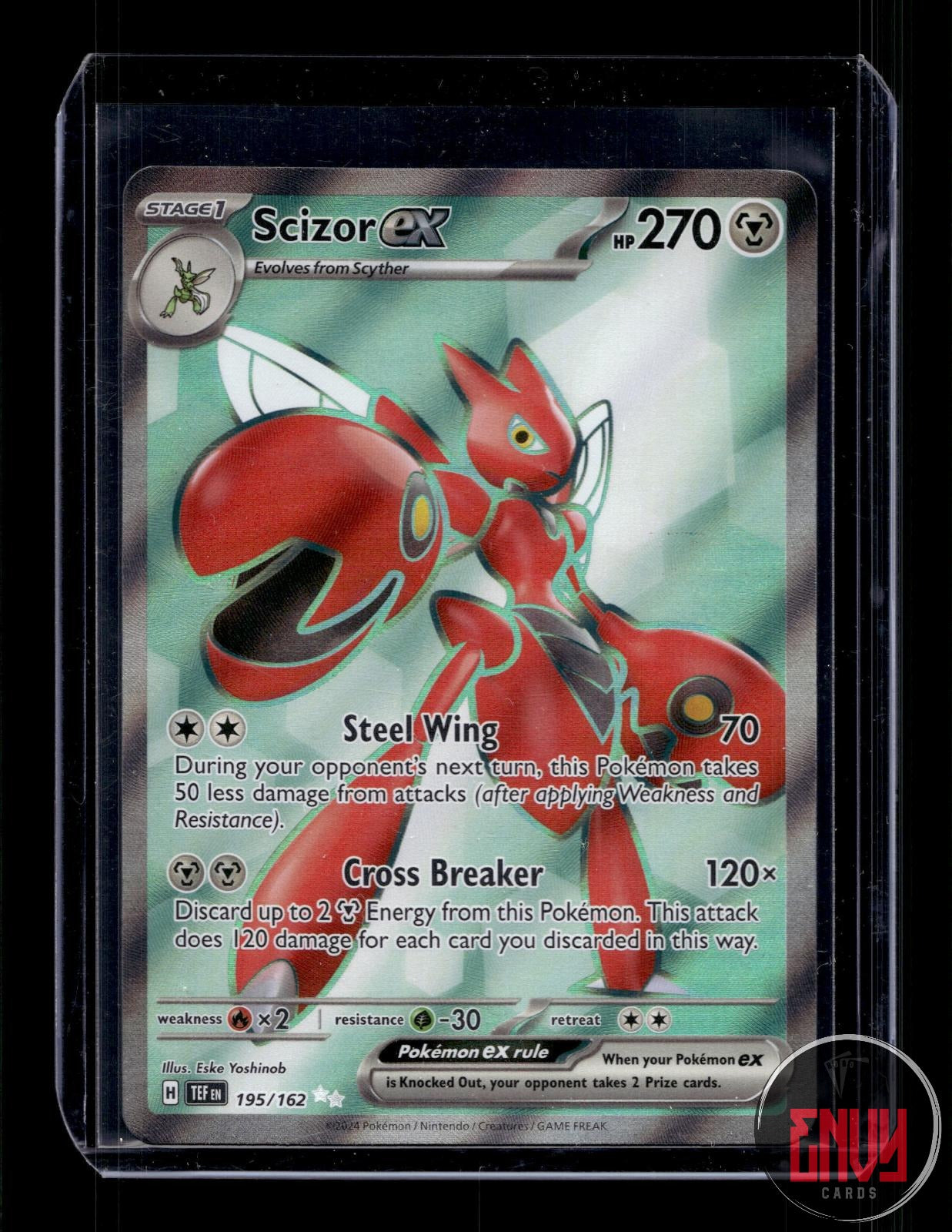 Scizor ex Near Mint 195/162 Ultra Rare Temporal Forces Pokemon Holo