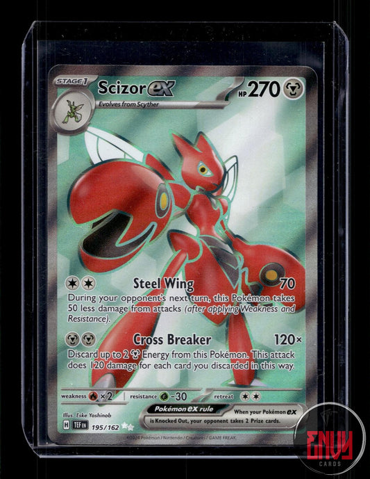 Scizor ex Near Mint 195/162 Ultra Rare Temporal Forces Pokemon Holo