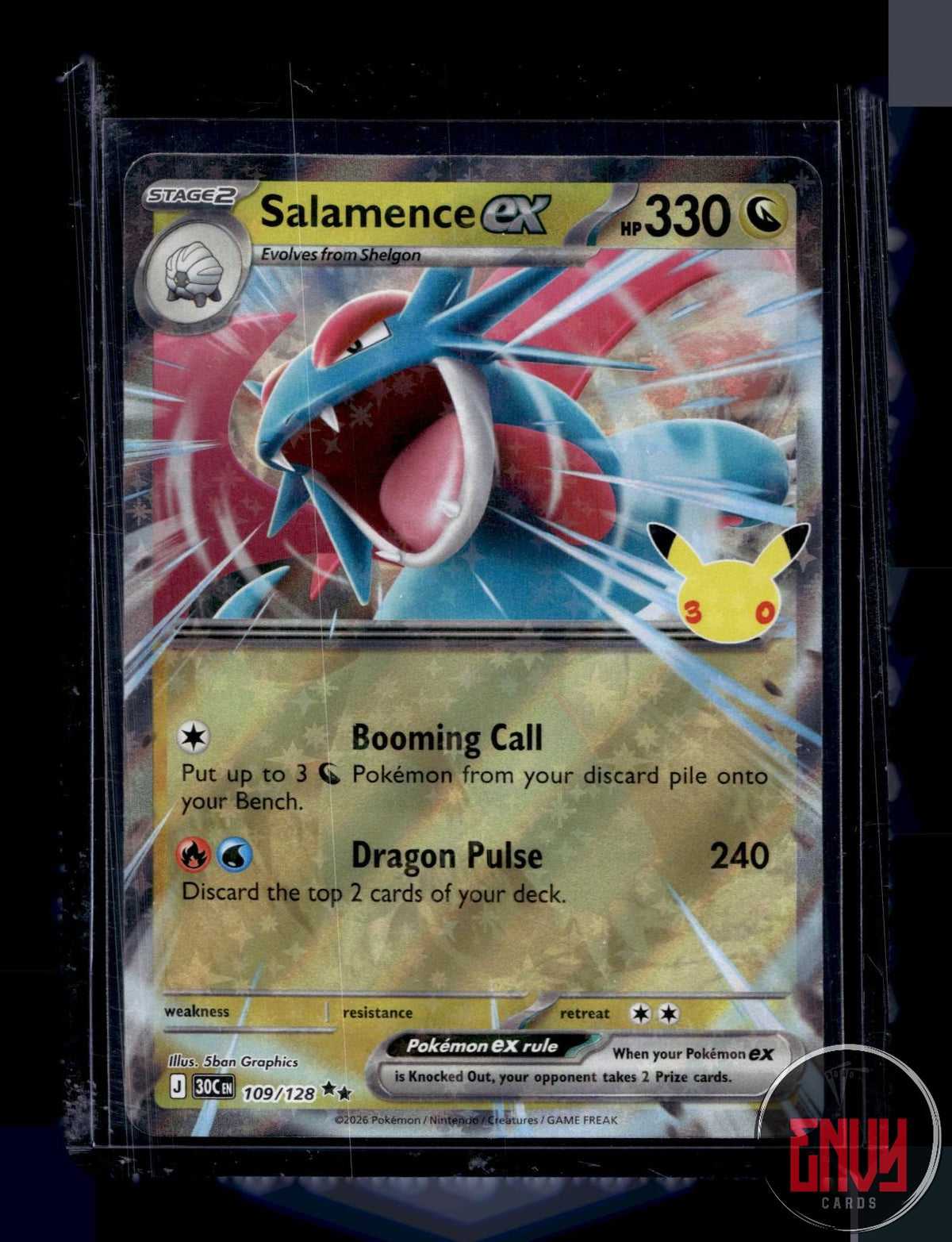 Salamence ex NM 109/128 RR ME: 30th Celebration Pokemon Holo