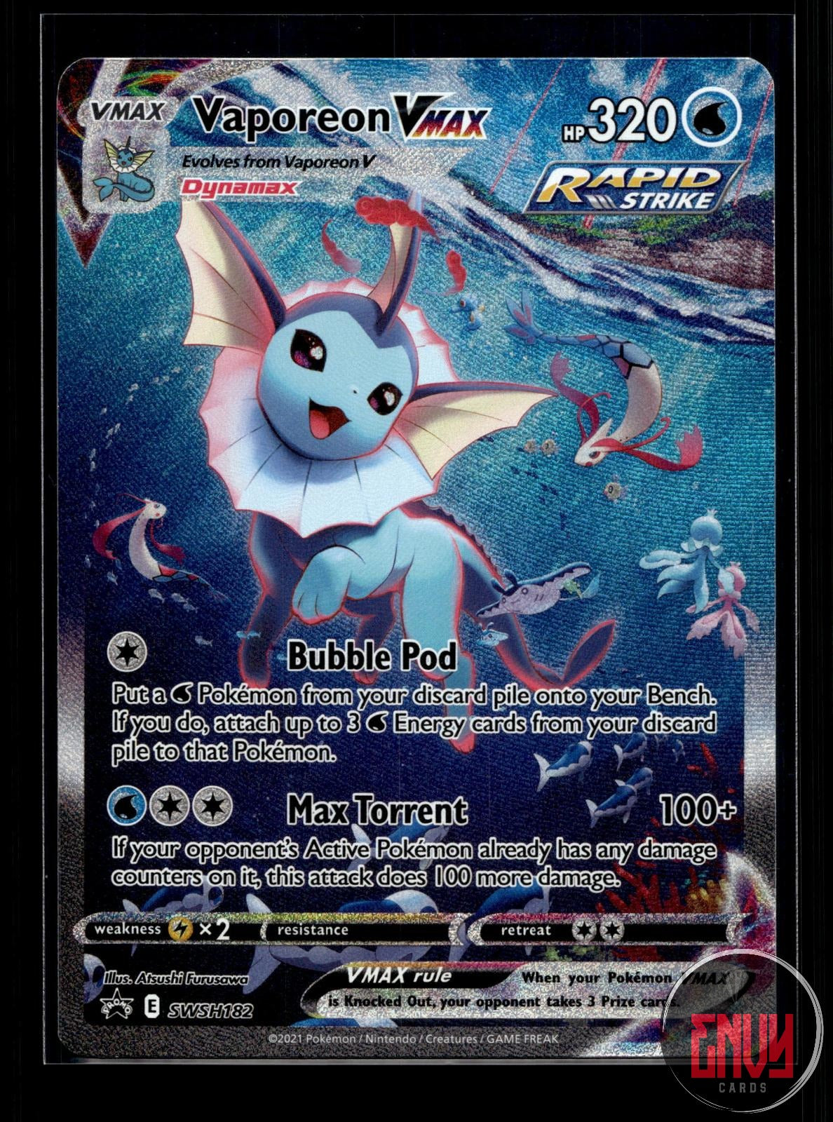 Vaporeon VMAX LP SWSH182 P Sword & Shield Promo Pokemon Holo