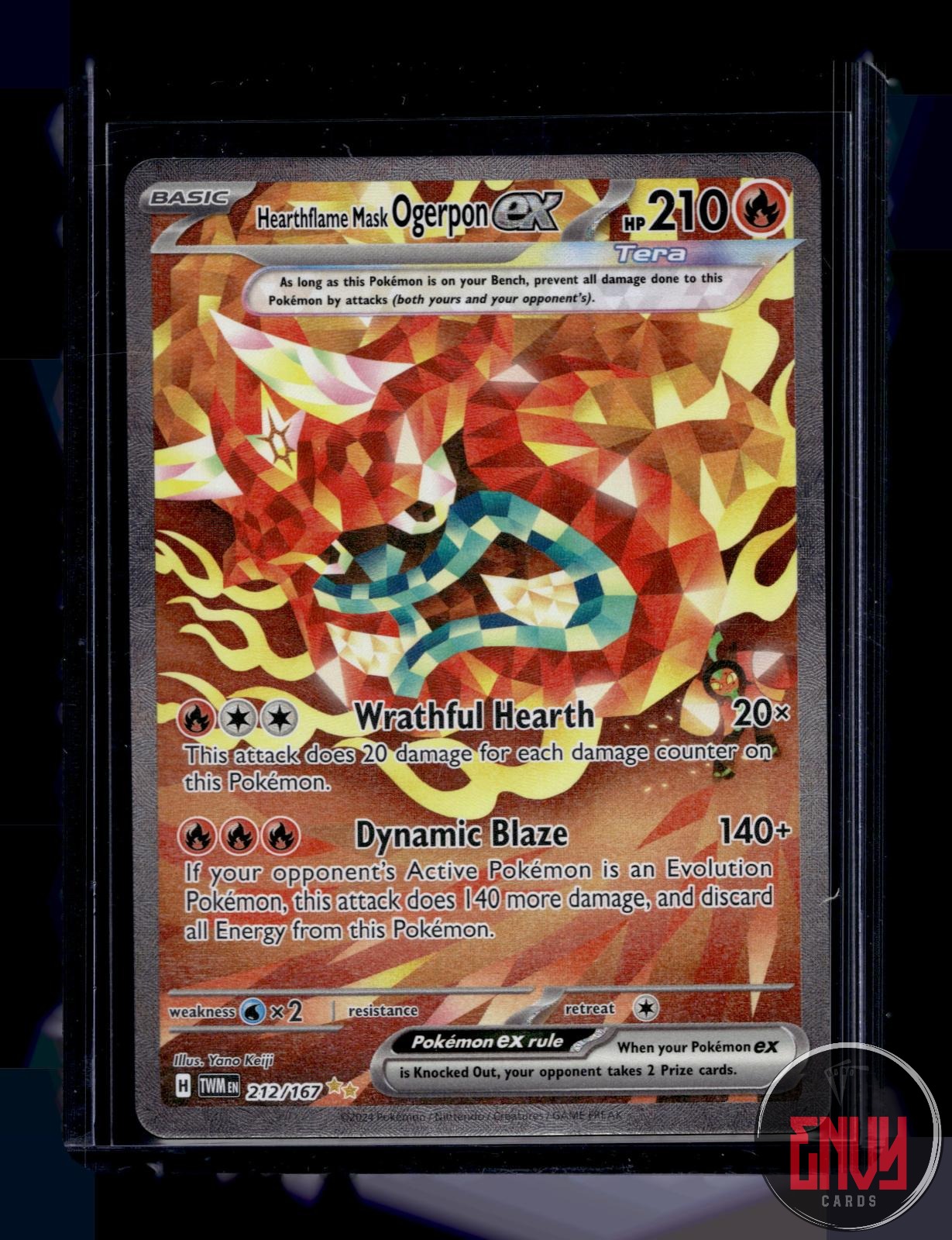 Hearthflame Mask Ogerpon ex NM 212/167 Twilight Masquerade Pokemon