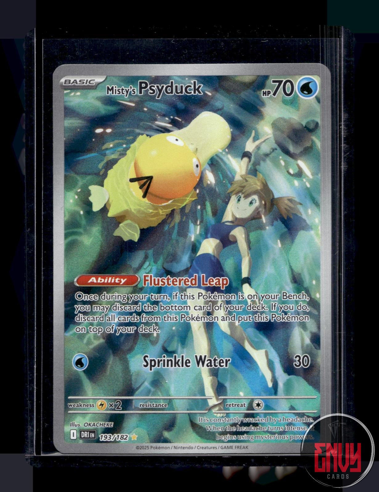 Misty's Psyduck Near Mint 193/182 Illustration Rare Destined Rivals Pokemon Holo