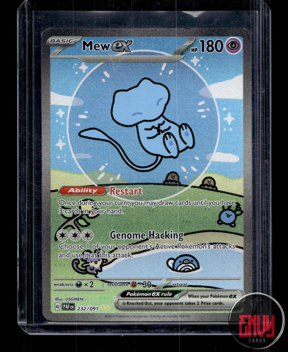 Mew ex NM 232/091 SIR Paldean Fates Pokemon Holo
