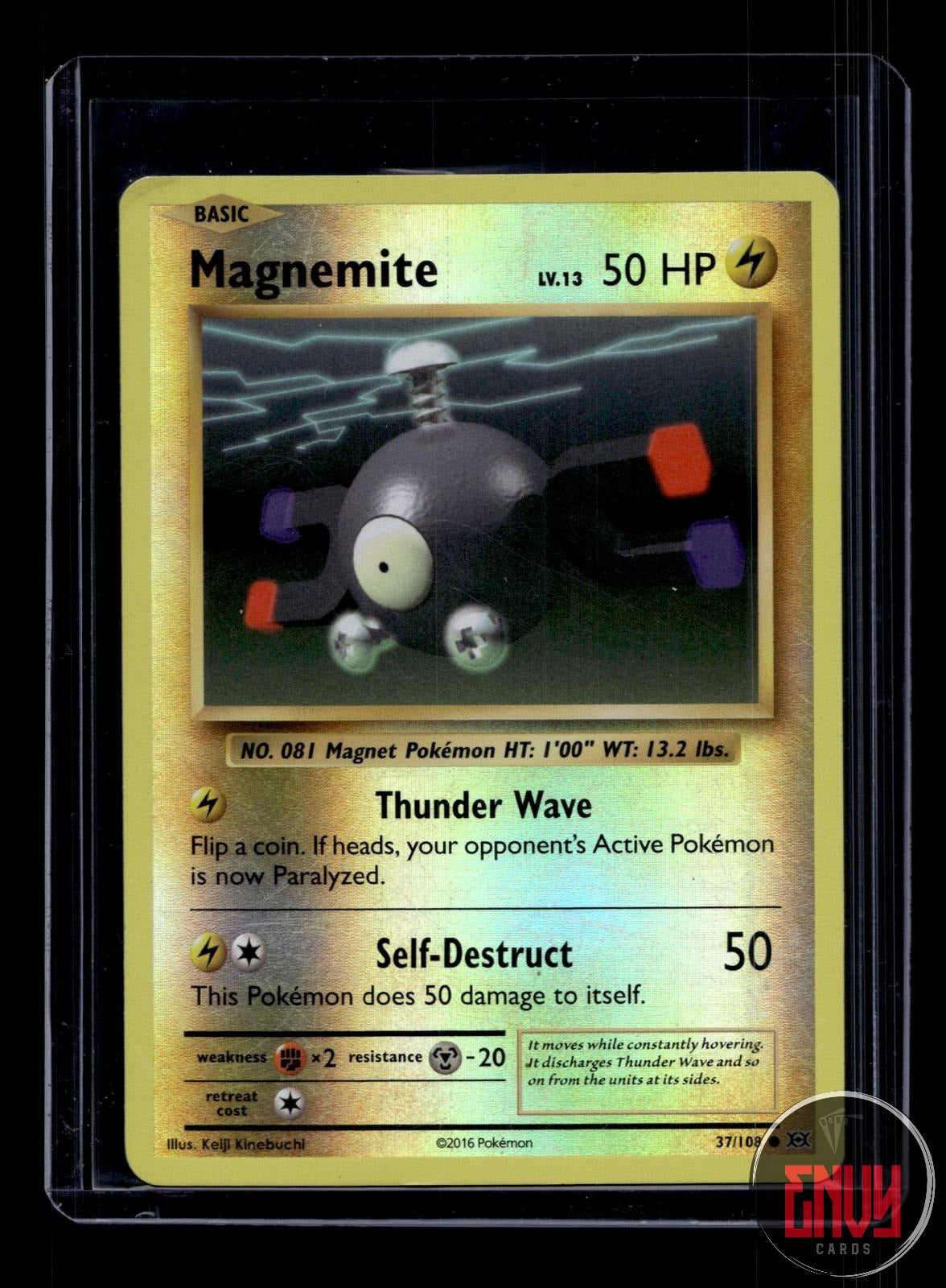 Magnemite Lightly Played 37/108 Common Evolutions Pokemon Reverse Holo