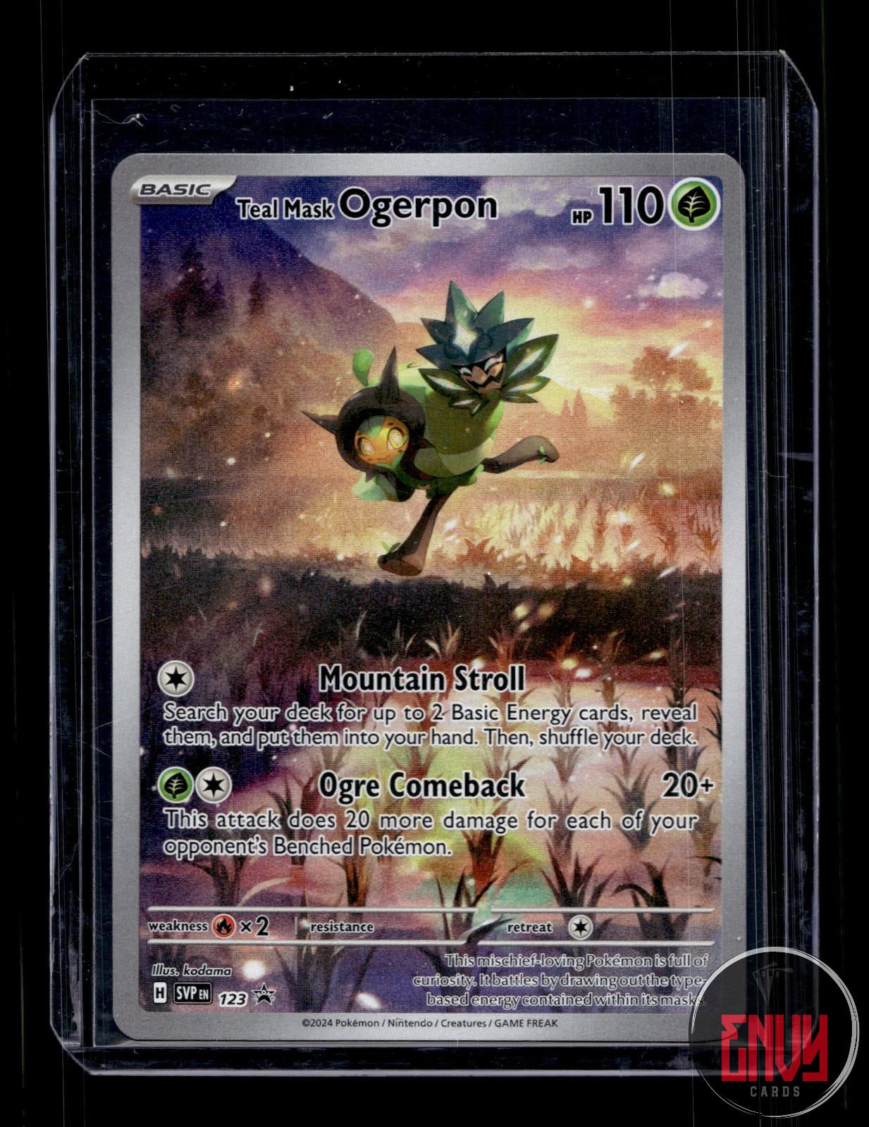 Teal Mask Ogerpon Near Mint 123 Promo Scarlet & Violet Promo Pokemon Holo