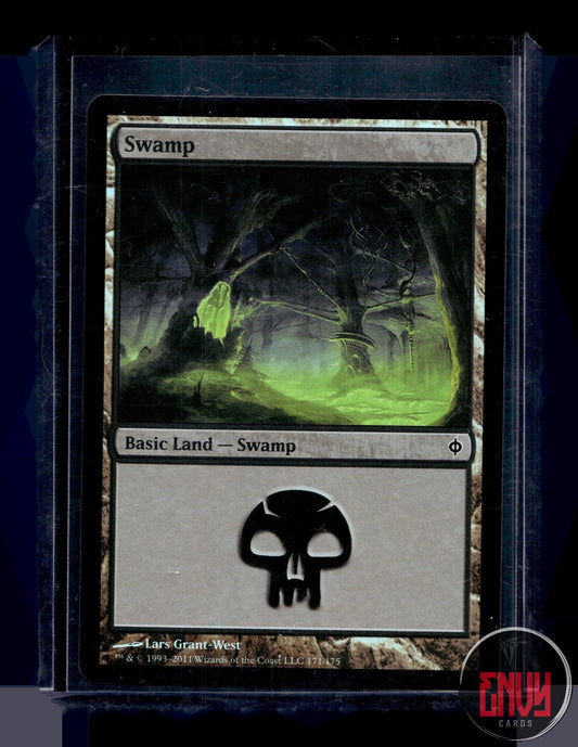 Swamp (171) Lightly Played 171 Land New Phyrexia Magic: The Gathering Foil