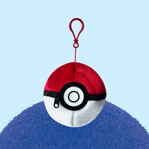 K-Wonderland - Pokemon Poké Ball Plush Pouch + Random Keychain 8cm SET