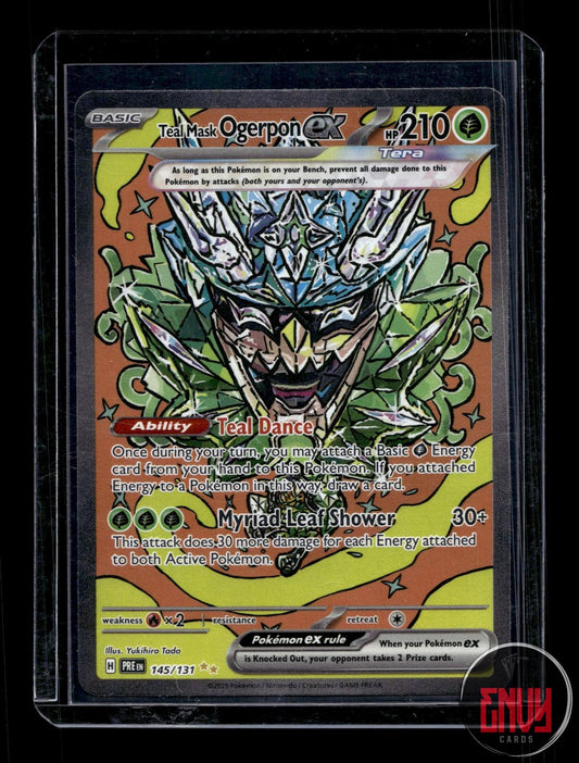 Teal Mask Ogerpon ex NM 145/131 Prismatic Evolutions Pokemon Holo